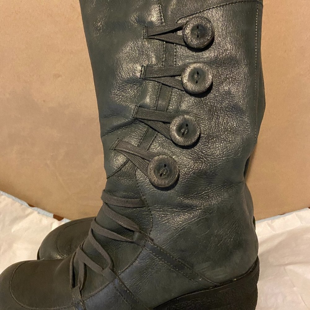Miz Mooz Women's Owen Boot gray grey 6.5 mid calf